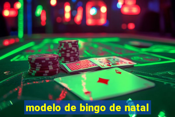 modelo de bingo de natal