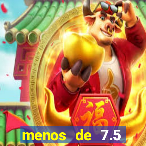 menos de 7.5 escanteios o que significa