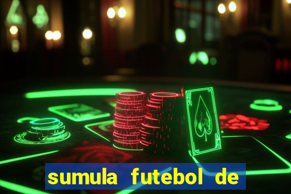 sumula futebol de campo word