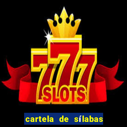 cartela de sílabas para imprimir