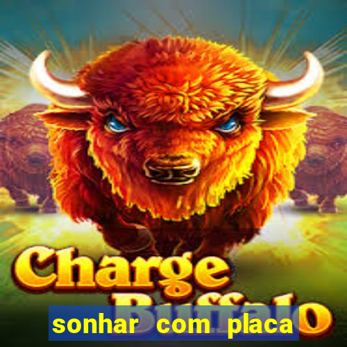 sonhar com placa de carro