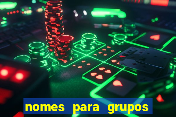 nomes para grupos de loteria no zap