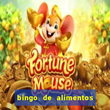 bingo de alimentos saludables para imprimir